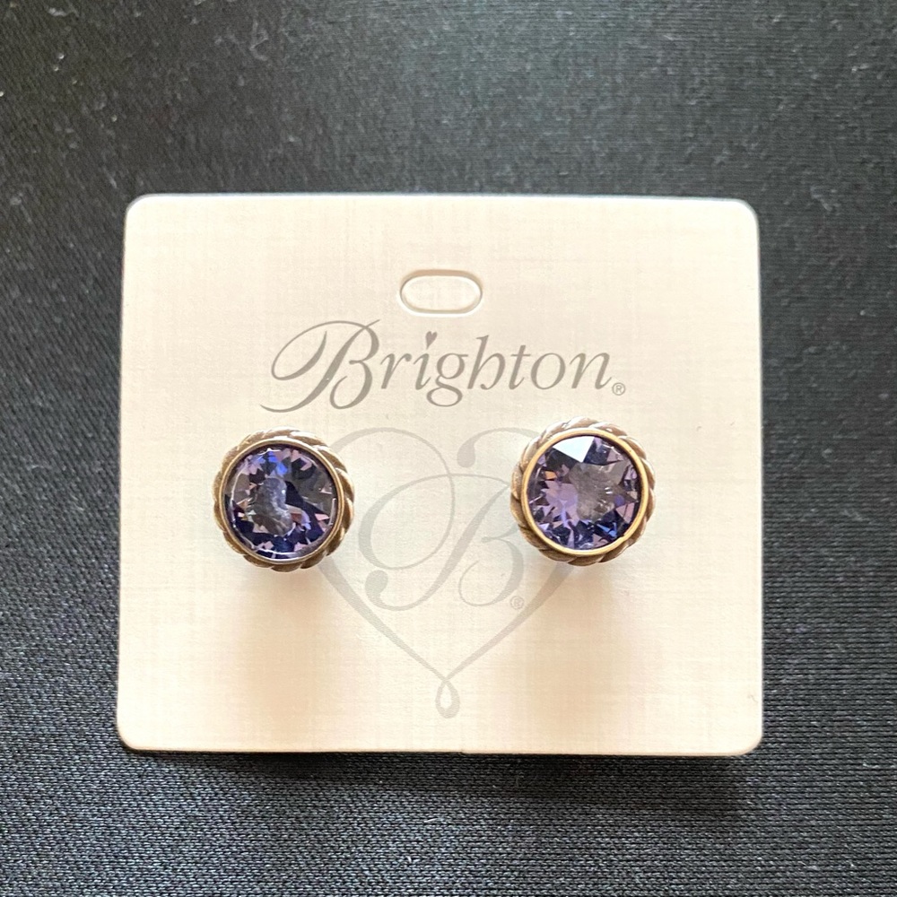 Brighton Amethyst Stud Pierced Earrings